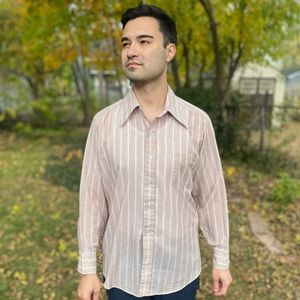 Vintage 1970s Cadre Stripped Button Down